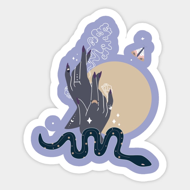 Witch Hands Spell Casting Sticker by Marouk